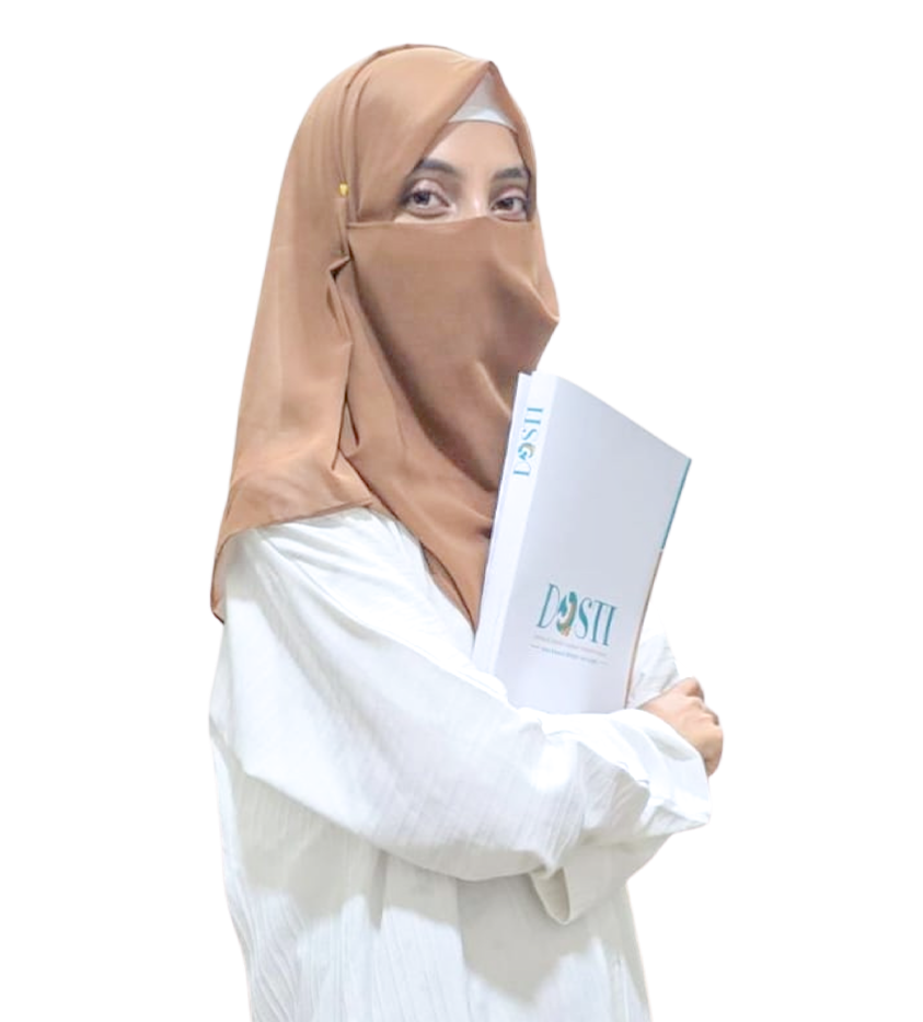 Weight Loss Dosti team member holding a patient information folder