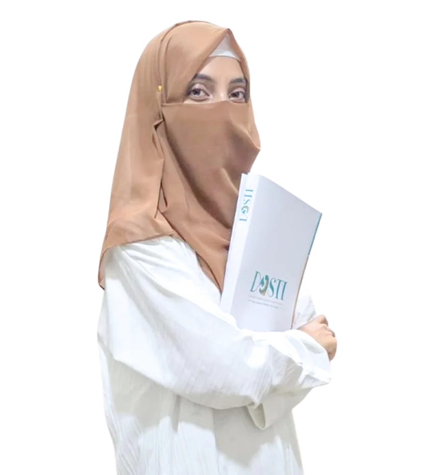 DOSTI team member holding a patient folder