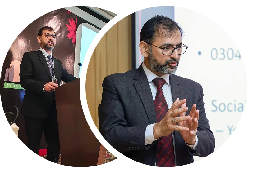 Dr. Ghulam Murtaza speaking at a DOSTI bariatric surgery presentation